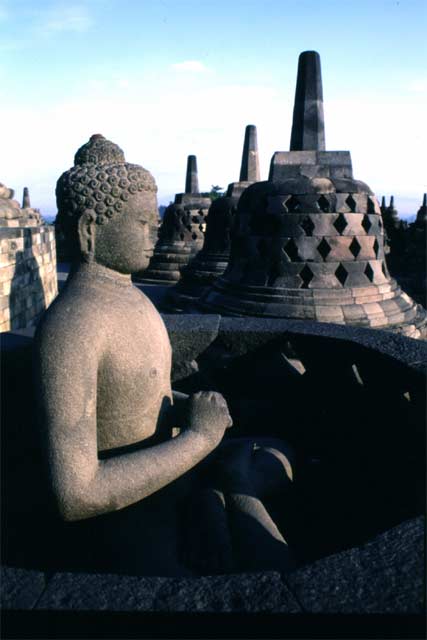 Borobudur temple. Java,  Indonesia.