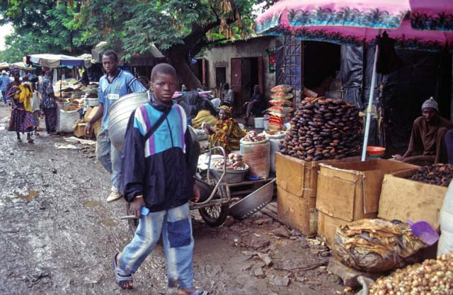 Street at capitol Bamako. Mali.