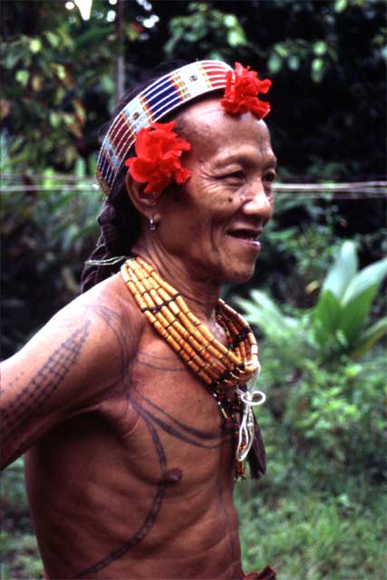 Mentawai man. Siberut island. Sumatra,  Indonesia.