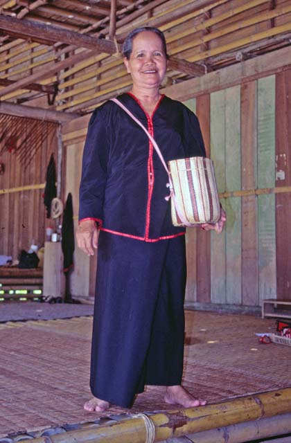 Dayak woman. Cultural village near Kuching. Sarawak,  Malaysia.