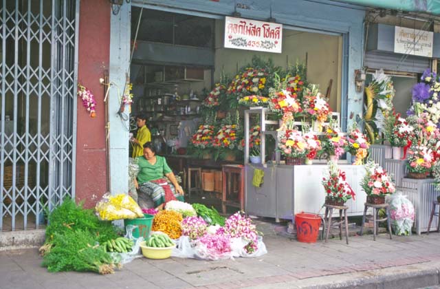 Flower market. Bangkok. Thailand.