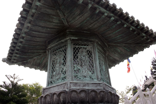 Monastery of Tian Tan Buddha statue. Hong Kong.