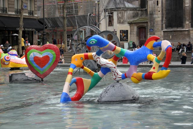 Fountain next to Pompidou Centre, Paris. France.
