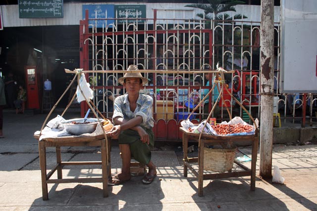 Street seller. Yangon. Myanmar (Burma).