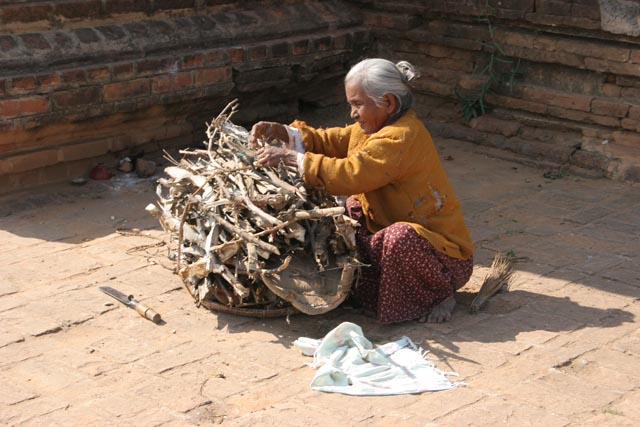 People are still living next to the Temples of Bagan. Myanmar (Burma).