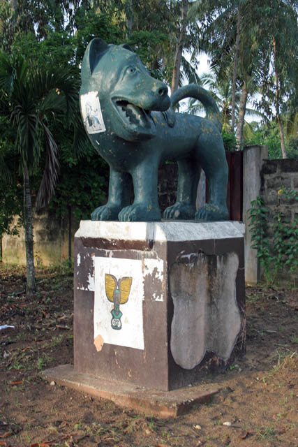 Voodoo symbols along Road of the saves (Route des Esclaves) in Ouidah town. Benin.