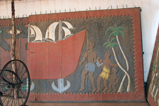 Original door of fort at Ouidah town. Benin.