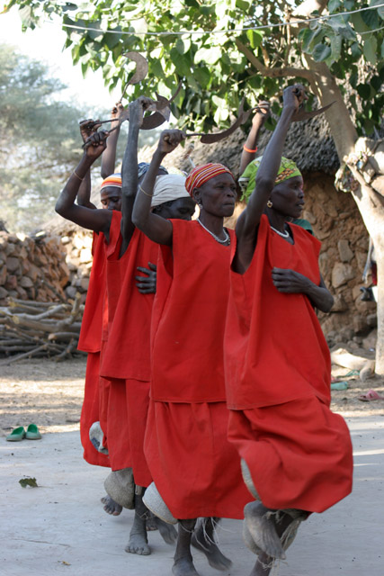Traditional dance at Oudjilla village. Cameroon.