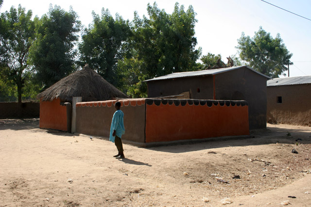 Painted houses at Maga village. Cameroon.