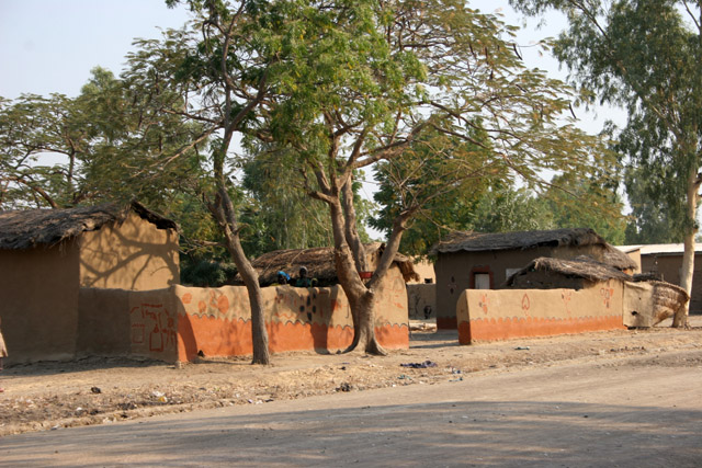 Painted houses at Maga village. Cameroon.