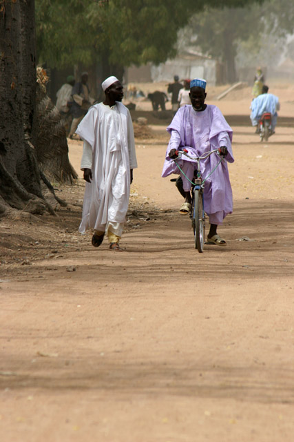 At street at Rey Bouba village. Cameroon.