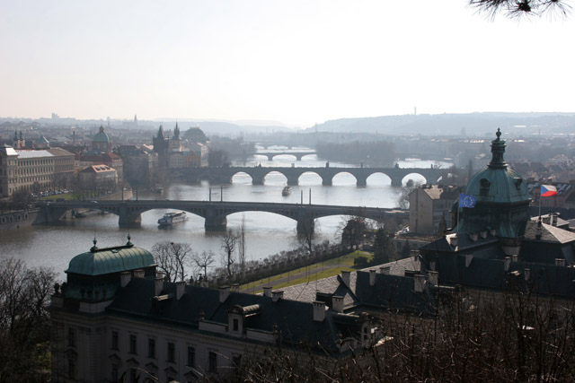 Bridges at Vltava river, Praha. Czech Republic.