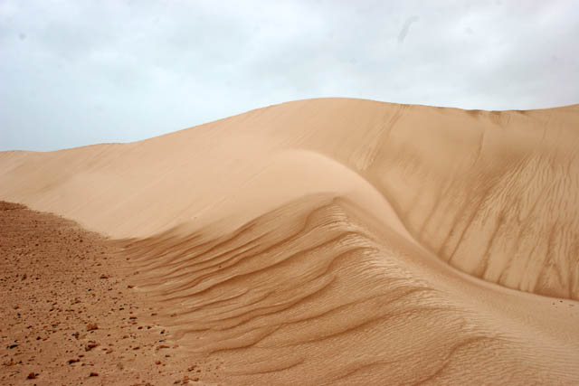 Sand dunes at south coast of Socotra (Suqutra) island. Yemen.