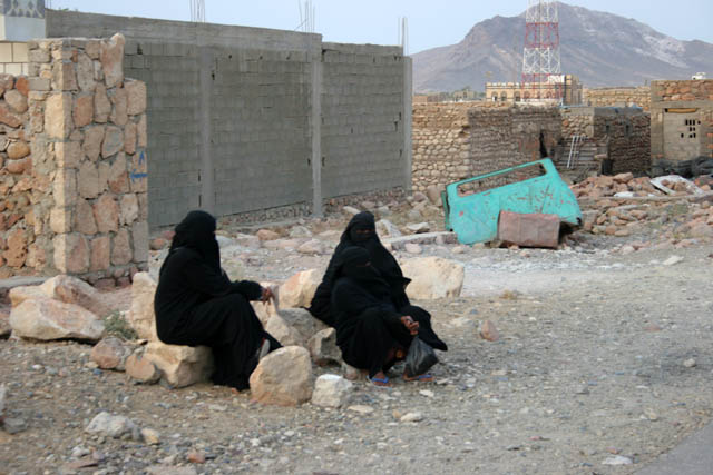 Street at main town Hadibu at Socotra (Suqutra) island near Qalansiyah town. Yemen.