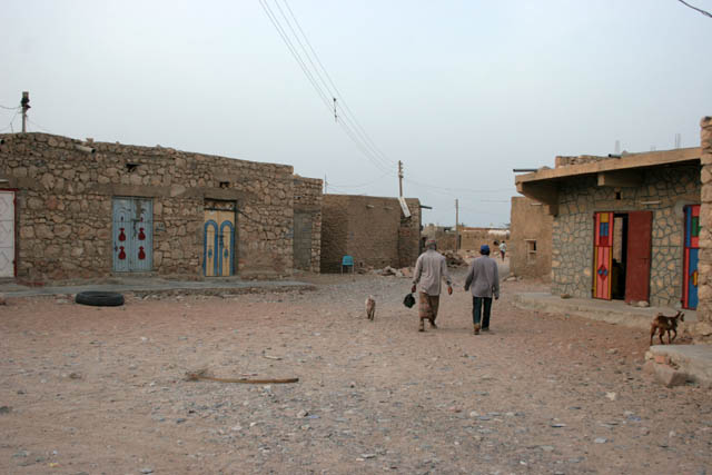 Street at main town Hadibu at Socotra (Suqutra) island near Qalansiyah town. Yemen.