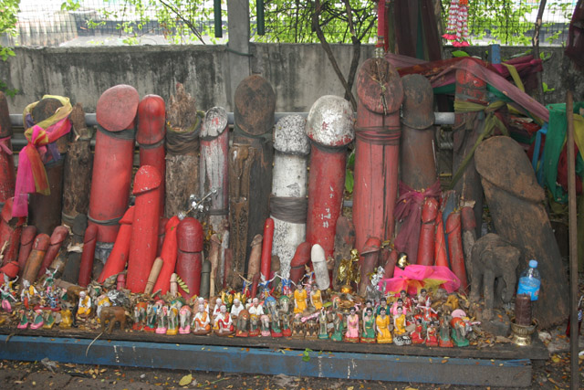 Chao Mae Tuptim Shrine, one of the most extraordinary spirit houses in Bangkok, Thailand. Thailand.
