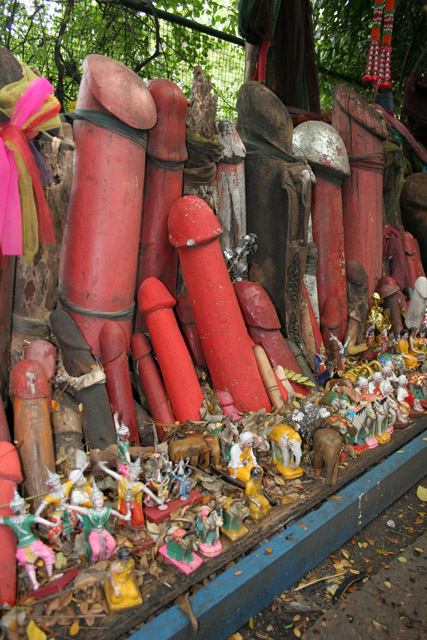 Chao Mae Tuptim Shrine, one of the most extraordinary spirit houses in Bangkok, Thailand. Thailand.