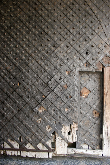 Main gate, Karlstejn Castle. Czech Republic.