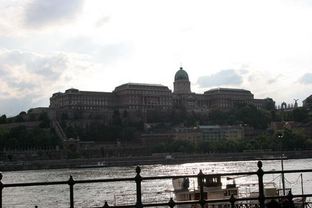 View from Danube River to Buda Castle, Budapest. Hungary.