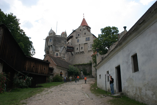 Pernstejn Castle, founded in 13th century is is one of the best-preserved Gothic-Renaissance forts in Europe. Nedvedice. Czech Republic.