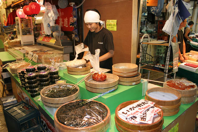 Omicho market, Kanazawa town. Japan.