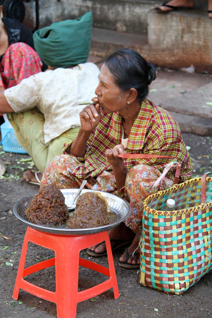 Street market - capital city Yangon. Myanmar (Burma).
