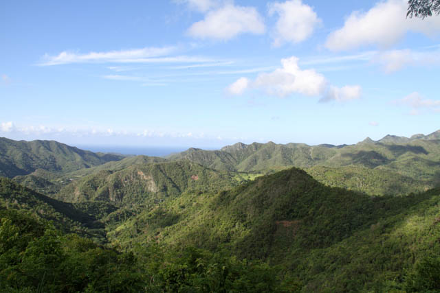 Mountains around Baracoa town. Cuba.