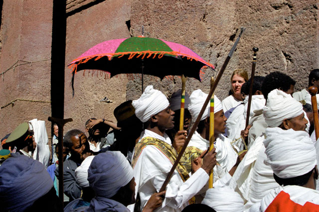 Procession during Timkat. Lalibela. North,  Ethiopia.