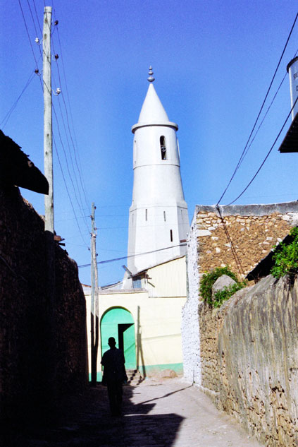 One of many mosques in old town Harar. East,  Ethiopia.